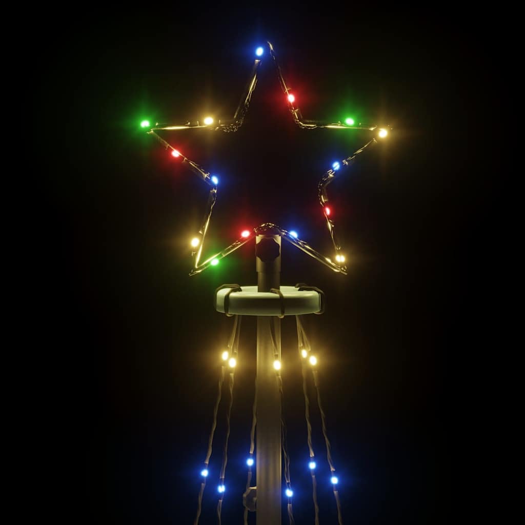 kúp alakú karácsonyfa 108 színes LED-del 70 x 180 cm