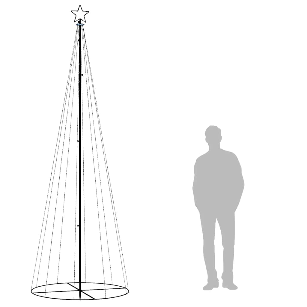kúp alakú karácsonyfa 310 meleg fehér LED-del 100 x 300 cm