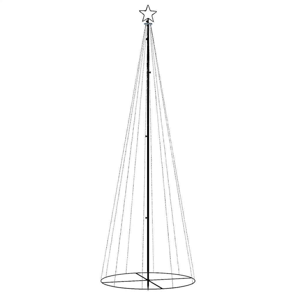 kúp alakú karácsonyfa 310 hideg fehér LED-del 100 x 300 cm
