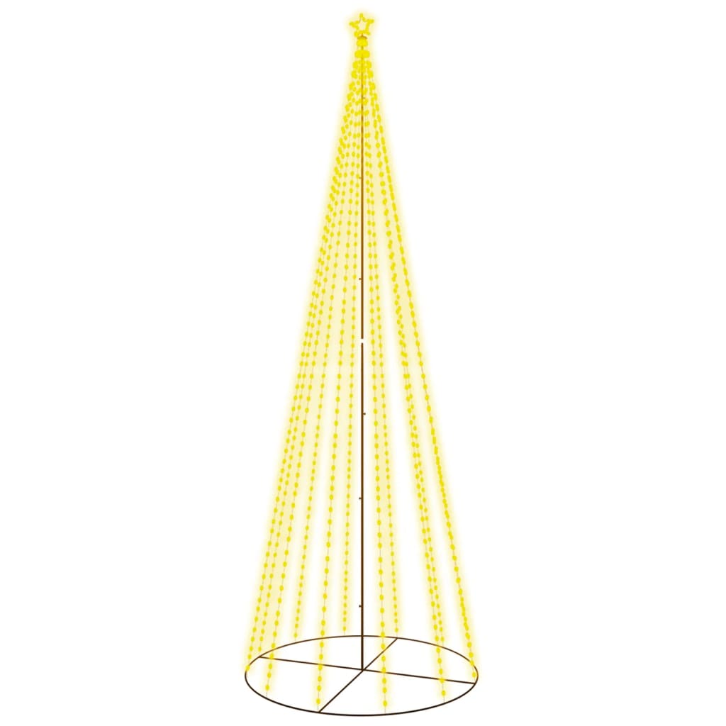 kúp alakú karácsonyfa 732 meleg fehér LED-del 160 x 500 cm