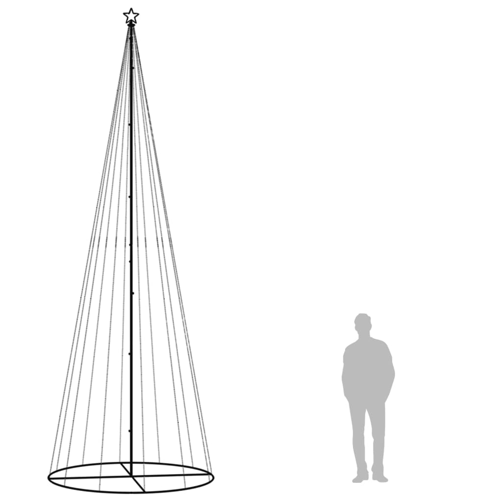 kúp alakú karácsonyfa 732 meleg fehér LED-del 160 x 500 cm