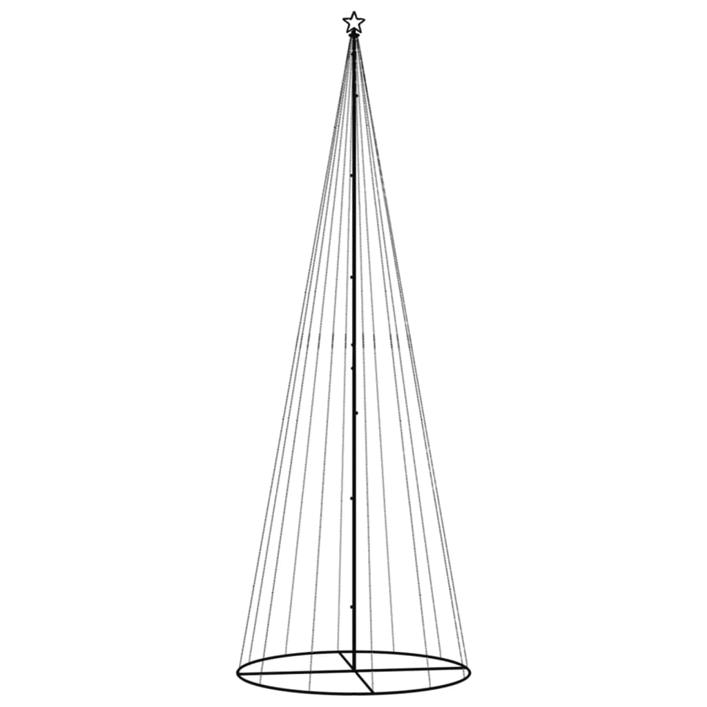 kúp alakú karácsonyfa 732 színes LED-del 160 x 500 cm