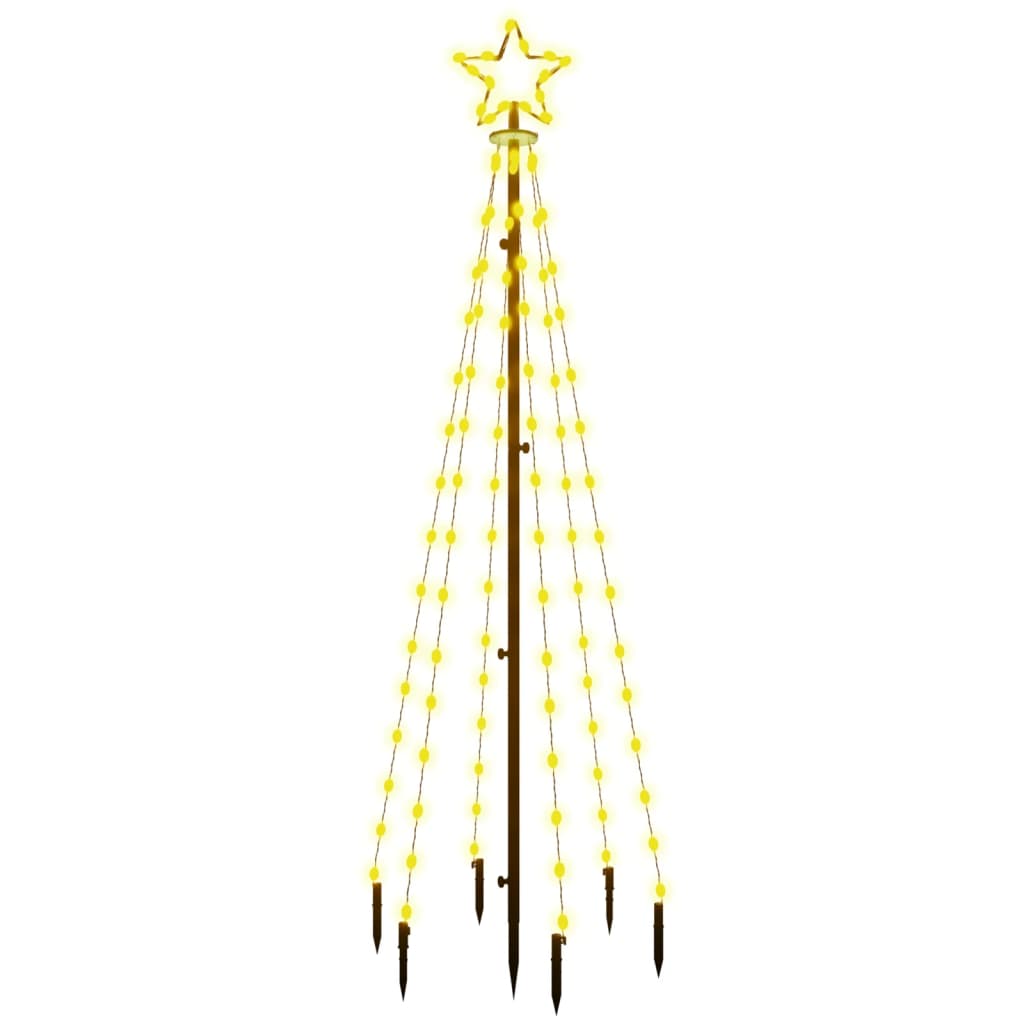 meleg fehér fényű karácsonyfa tüskével 108 LED-del 180 cm