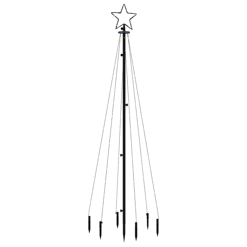 meleg fehér fényű karácsonyfa tüskével 108 LED-del 180 cm