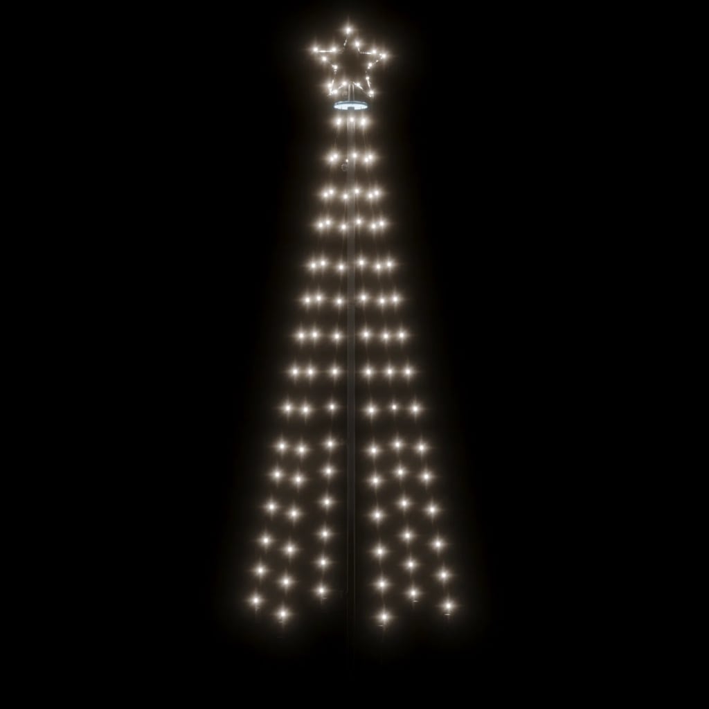 hideg fehér fényű karácsonyfa tüskével 108 LED-del 180 cm