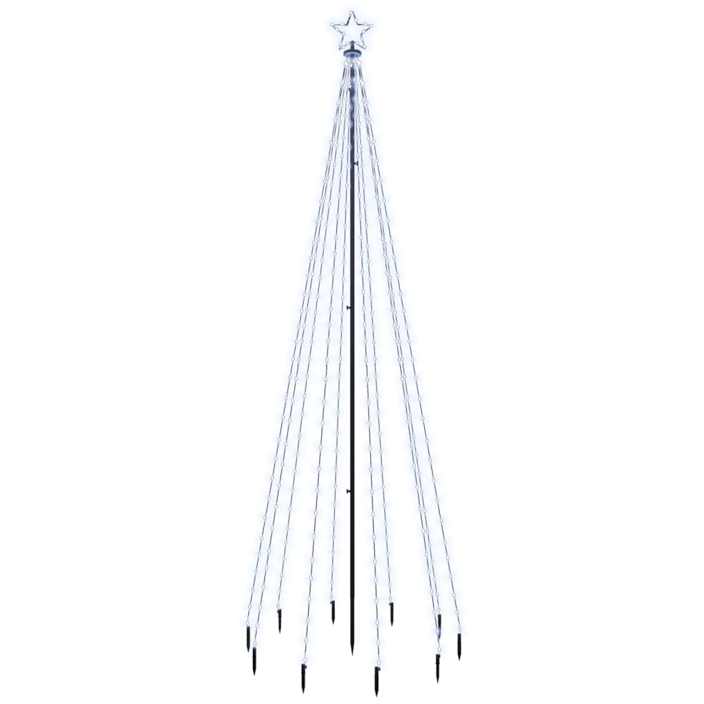 hideg fehér fényű karácsonyfa tüskével 310 LED-del 300 cm