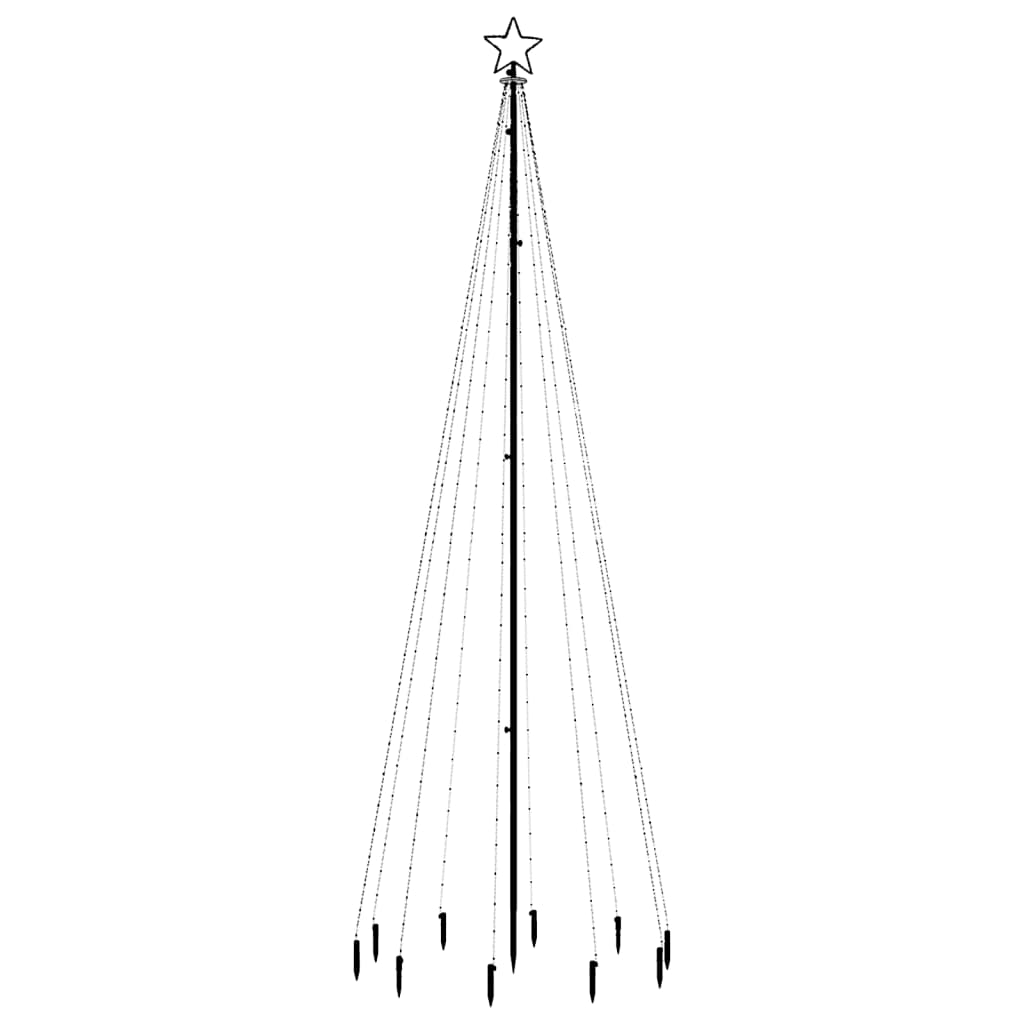 hideg fehér fényű karácsonyfa tüskével 310 LED-del 300 cm