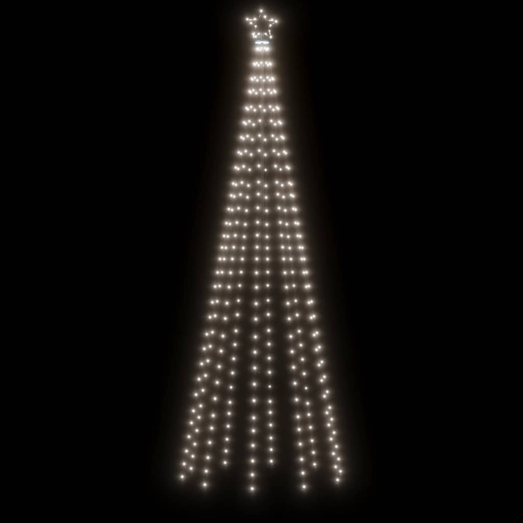 hideg fehér fényű karácsonyfa tüskével 310 LED-del 300 cm