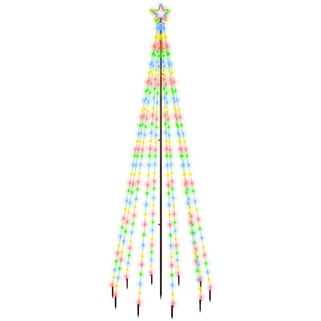 színes fényű karácsonyfa tüskével 310 LED-del 300 cm