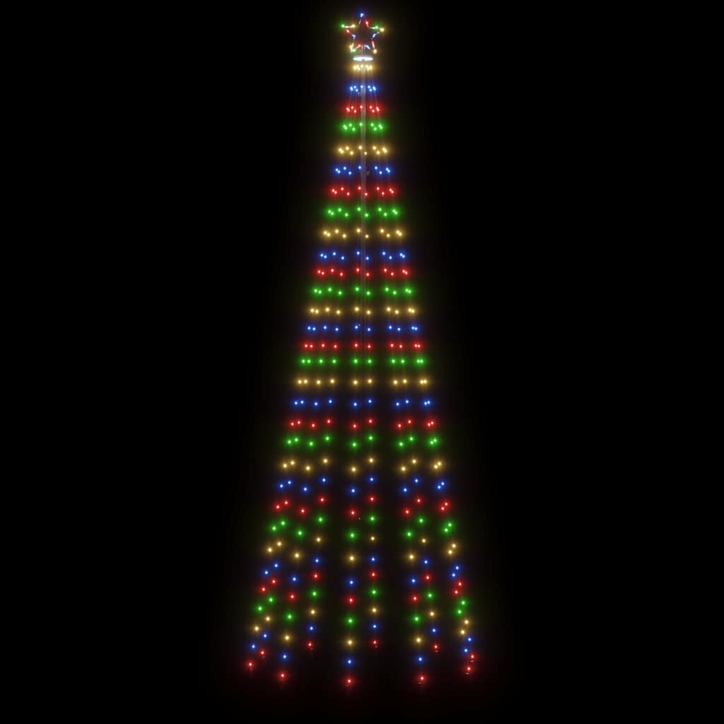 színes fényű karácsonyfa tüskével 310 LED-del 300 cm
