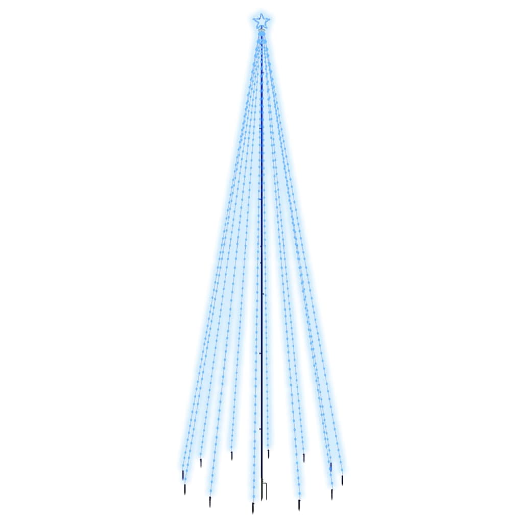 karácsonyfa cövekkel 732 kék LED-del 500 cm