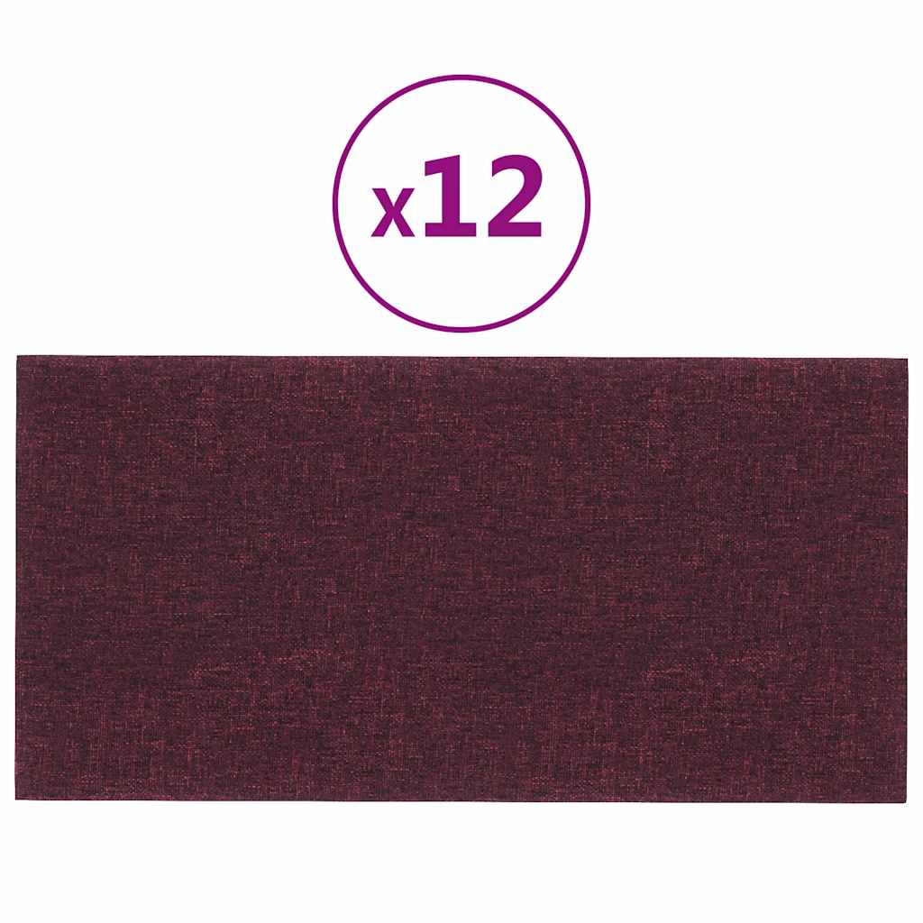 12 db lila szövet fali panel 30 x 15 cm 0,54 m²