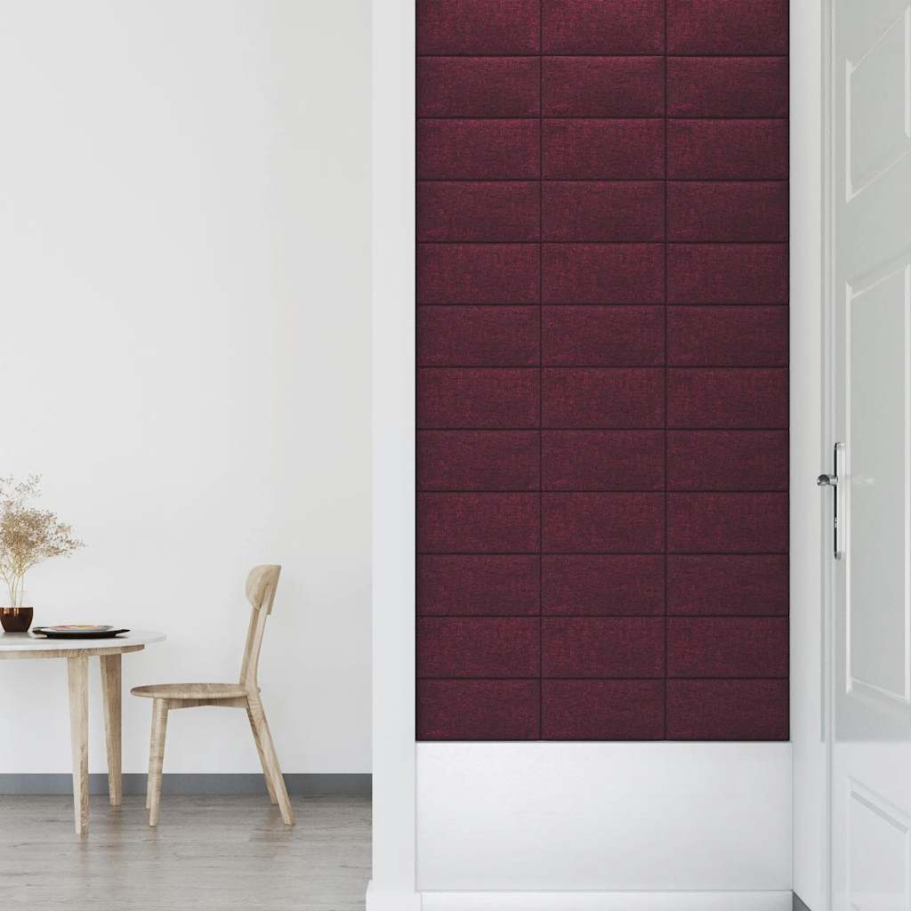 12 db lila szövet fali panel 30 x 15 cm 0,54 m²
