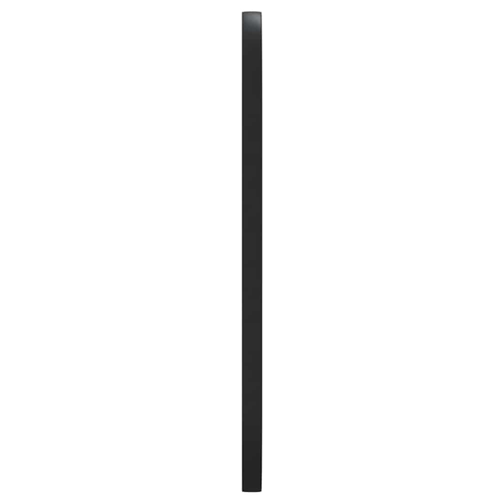 fekete ovális falra szerelhető tükör 25x60 cm