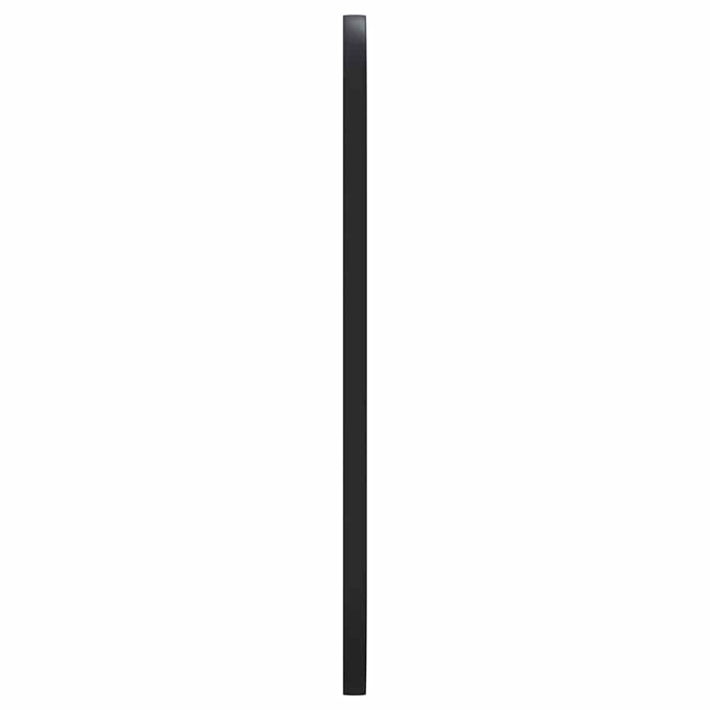 fekete ovális falra szerelhető tükör 30x70 cm