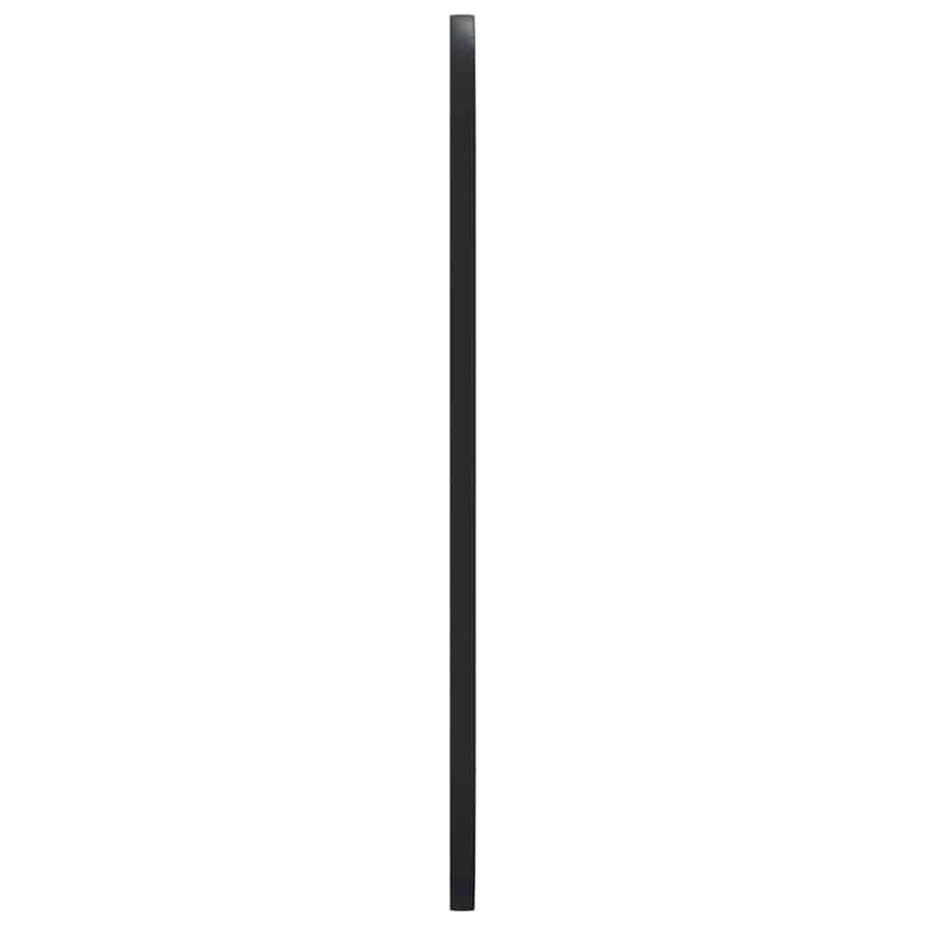 fekete ovális falra szerelhető tükör 35x80 cm