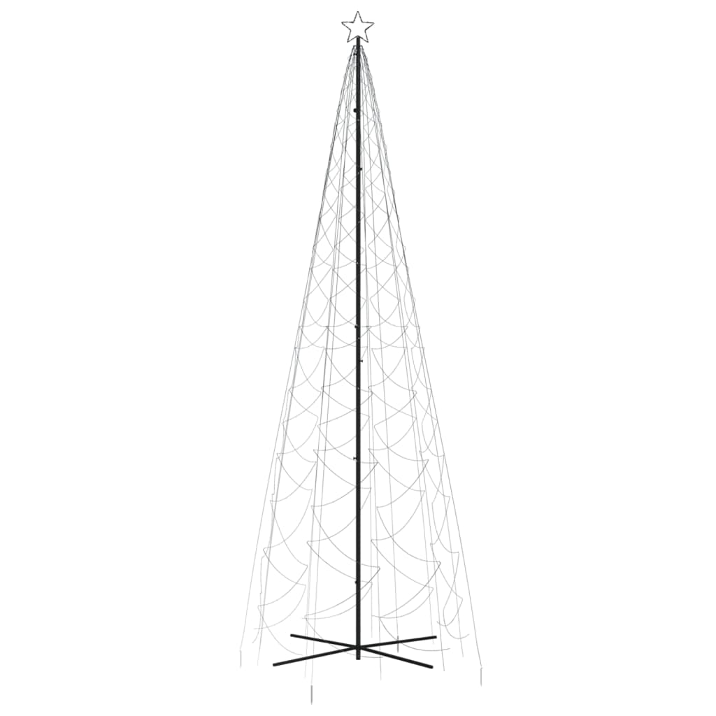 kúp alakú karácsonyfa 1400 hideg fehér LED-del 160 x 500 cm