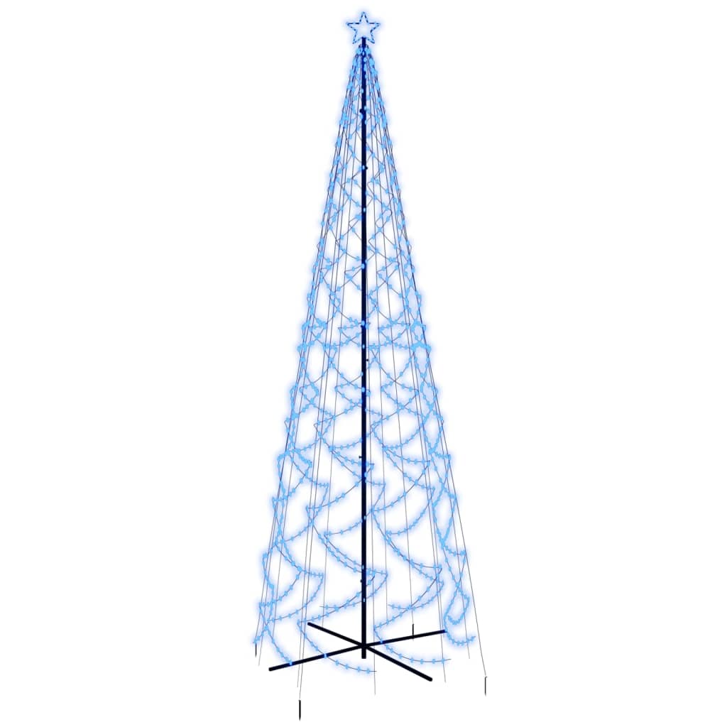 kúp alakú karácsonyfa 1400 kék LED-del 160x500 cm