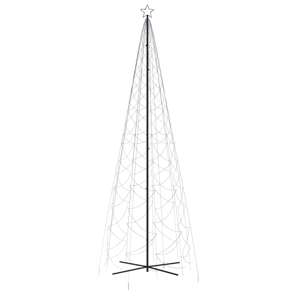 kúp alakú karácsonyfa 1400 kék LED-del 160x500 cm