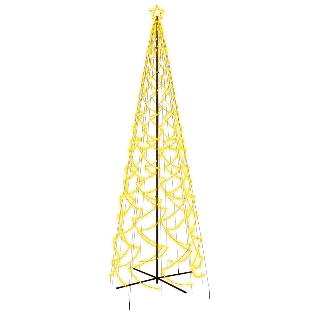 kúp alakú karácsonyfa 1400 meleg fehér LED-del 160 x 500 cm