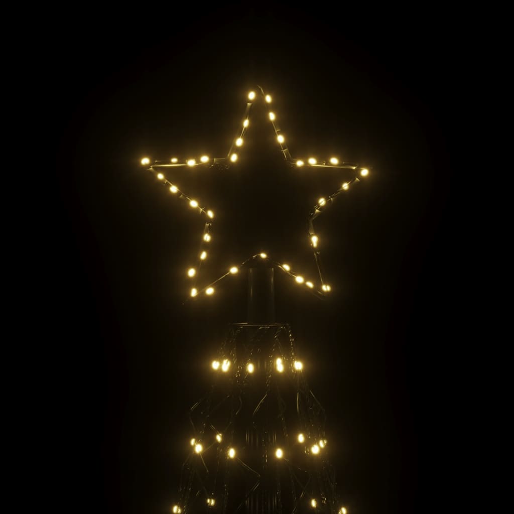 kúp alakú karácsonyfa 1400 meleg fehér LED-del 160 x 500 cm