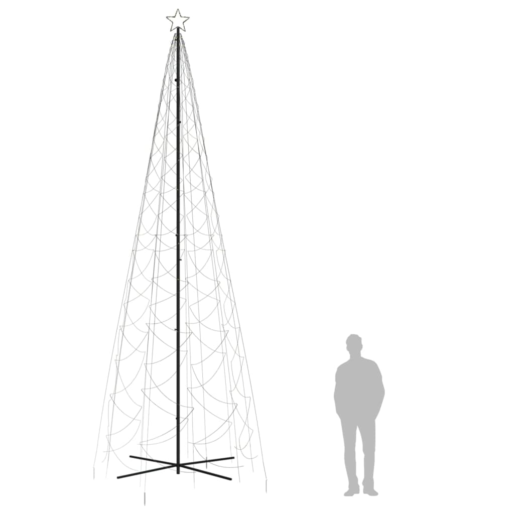 kúp alakú karácsonyfa 1400 meleg fehér LED-del 160 x 500 cm