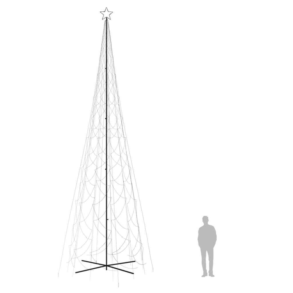 kúp alakú karácsonyfa 3000 hideg fehér LED-del 230 x 800 cm