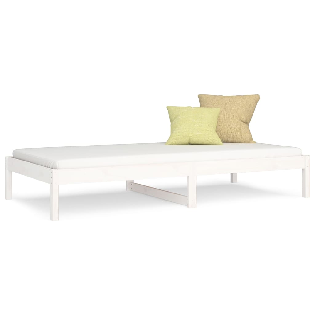 fehér tömör fenyőfa kanapéágy matrac nélkül 90 x 200 cm
