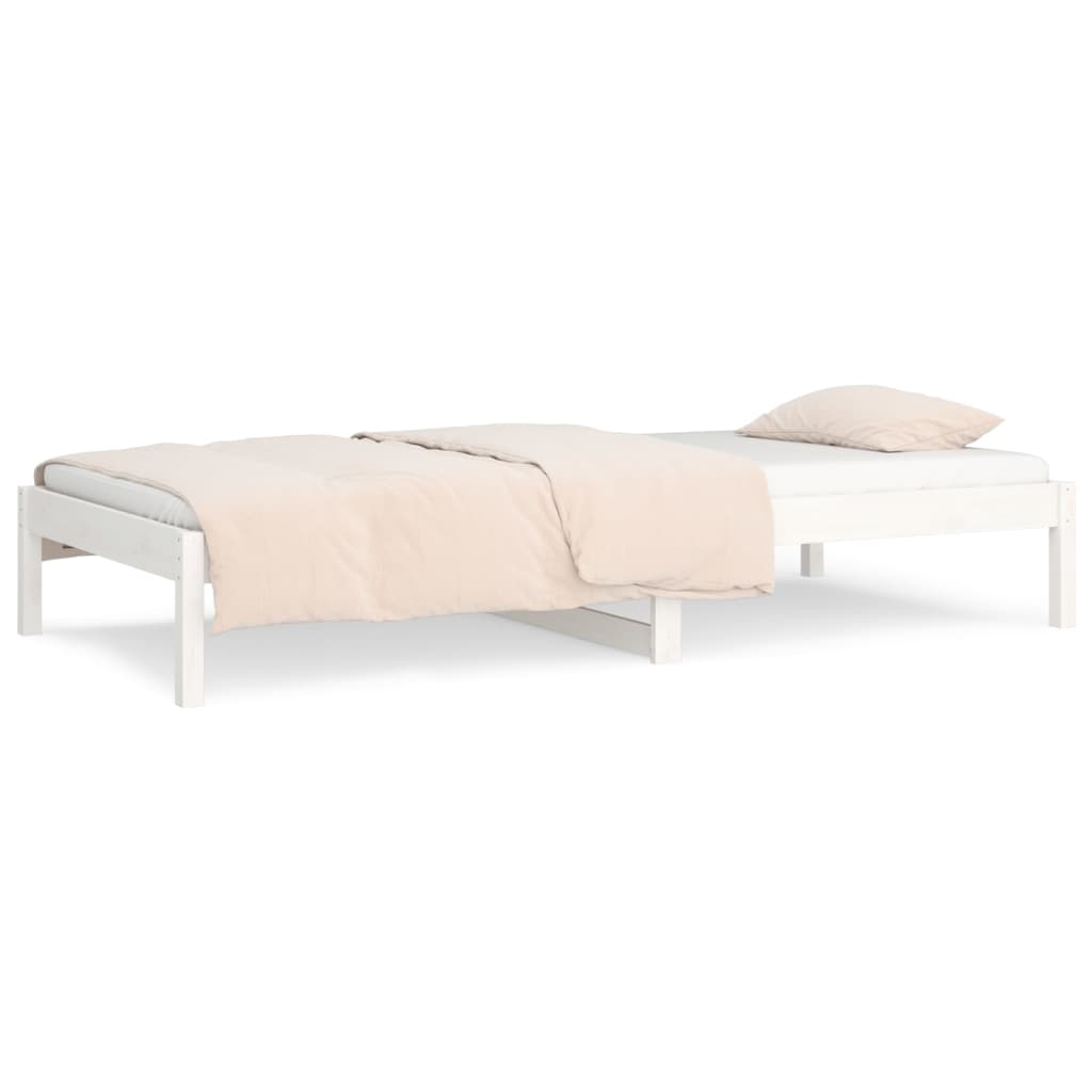 fehér tömör fenyőfa kanapéágy matrac nélkül 90 x 200 cm
