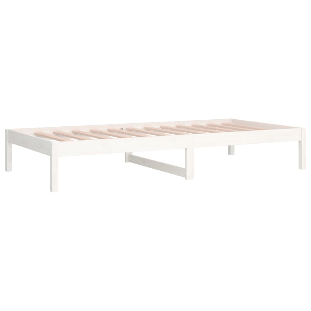 fehér tömör fenyőfa kanapéágy matrac nélkül 90 x 200 cm