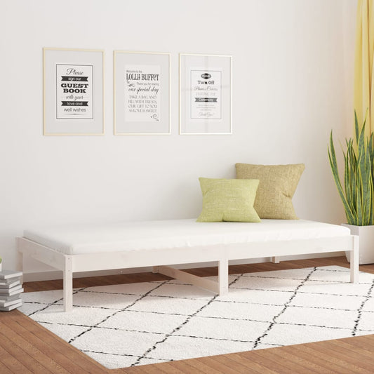 fehér tömör fenyőfa kanapéágy matrac nélkül 90 x 200 cm