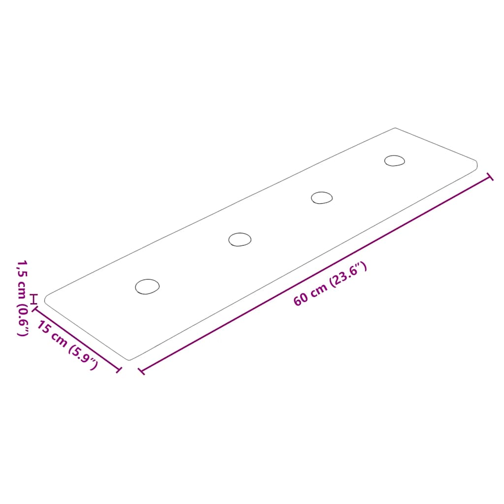 12 db fekete műbőr fali panel 60 x 15 cm 1,08 m²