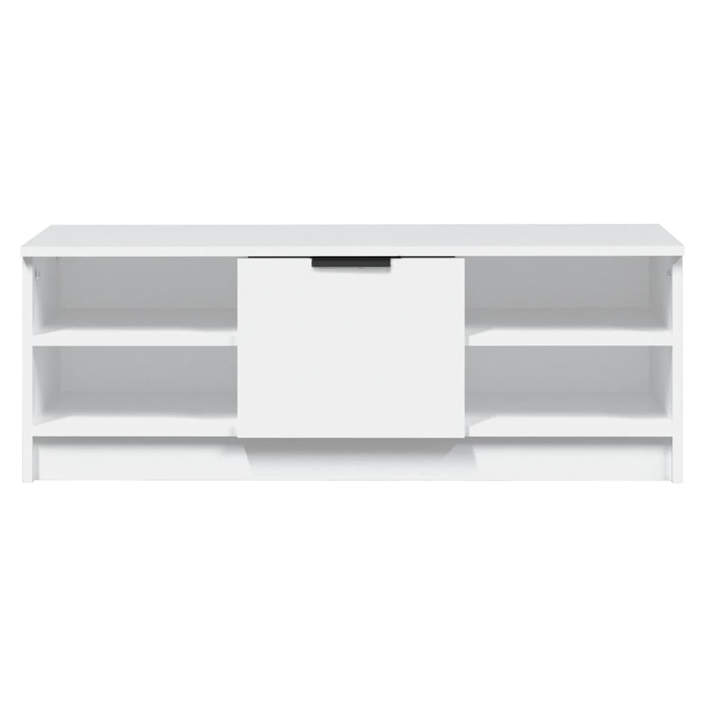 fehér szerelt fa TV-szekrény 102 x 35,5 x 36,5 cm