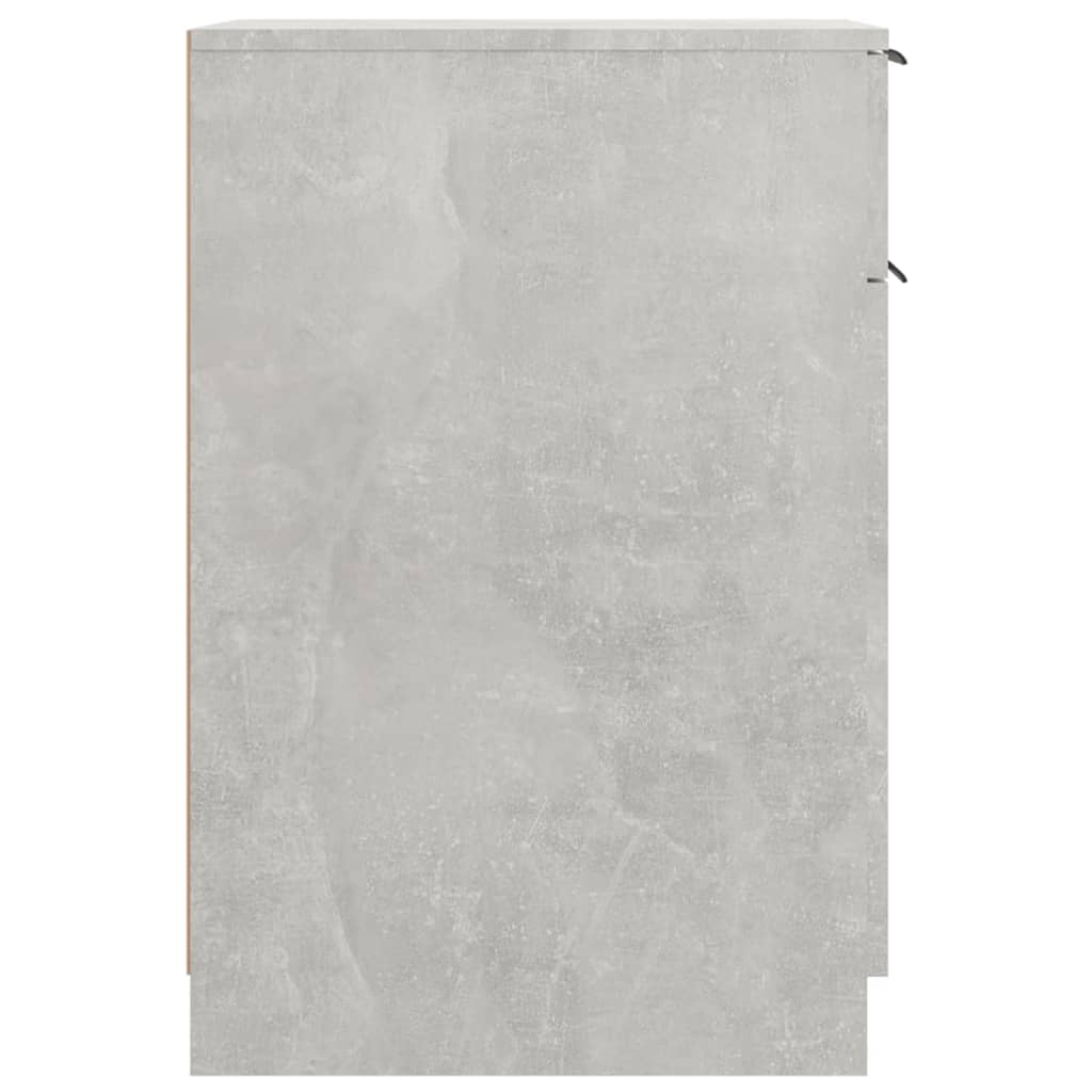 betonszürke szerelt fa íróasztalszekrény 33,5 x 50 x 75 cm