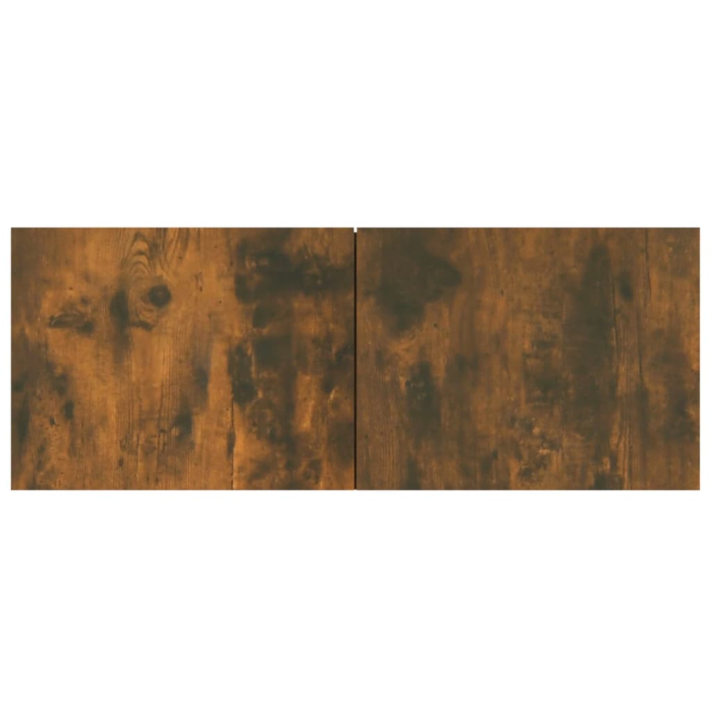 2 db füstös tölgy színű szerelt fa TV-szekrény 80 x 30 x 30 cm