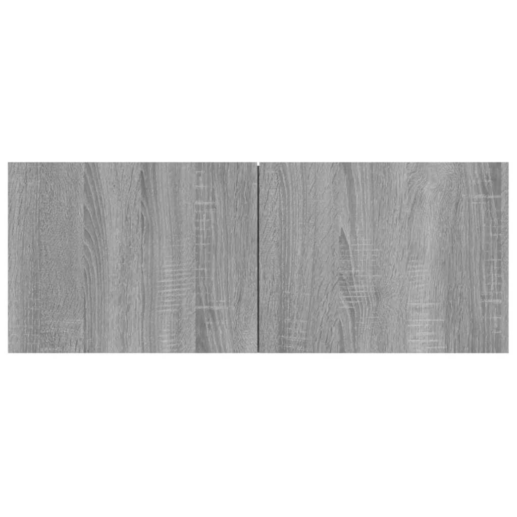2 db szürke sonoma színű szerelt fa TV-szekrény 80 x 30 x 30 cm