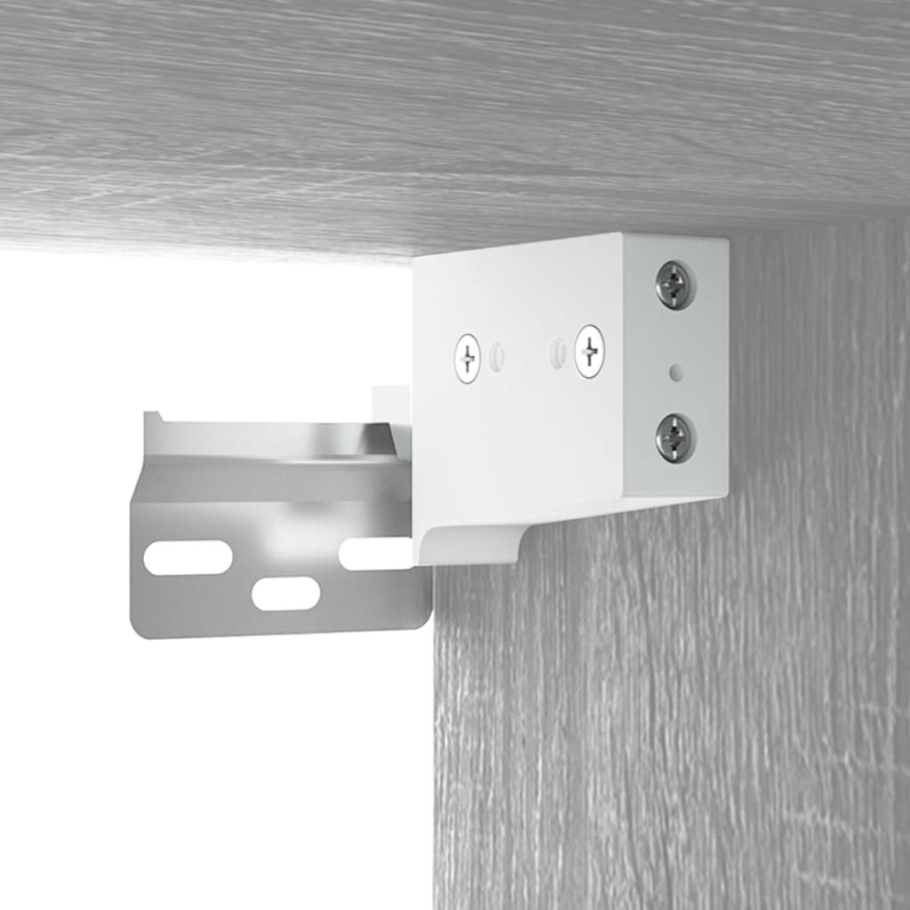 2 db szürke sonoma színű szerelt fa TV-szekrény 80 x 30 x 30 cm