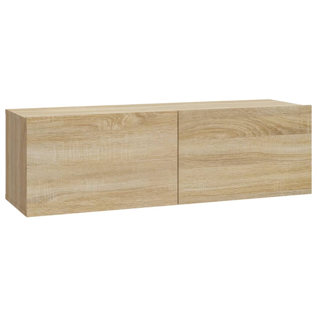 4 db sonoma tölgy színű fali TV-szekrény 100 x 30 x 30 cm
