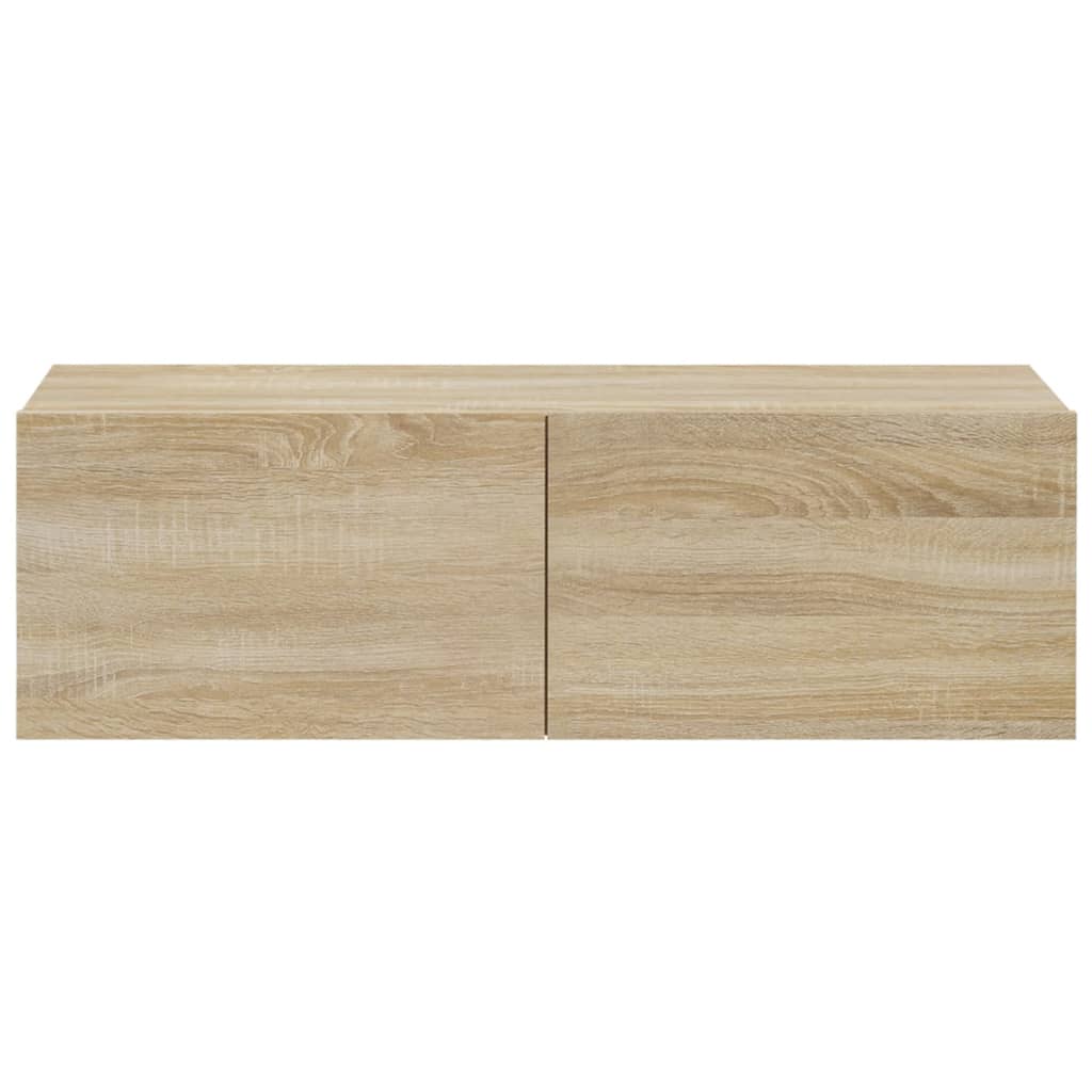 4 db sonoma tölgy színű fali TV-szekrény 100 x 30 x 30 cm