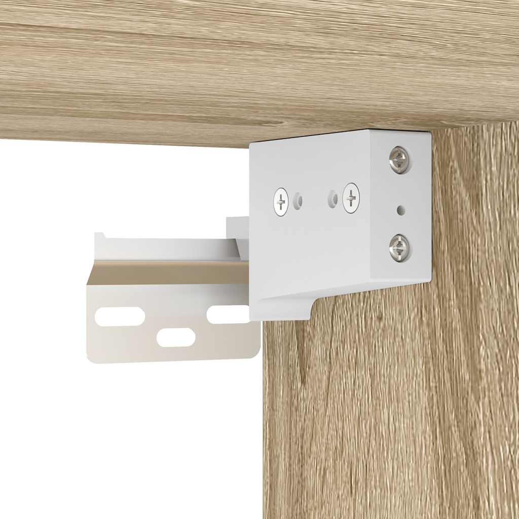 7 részes sonoma tölgyszínű szerelt fa TV-szekrényszett