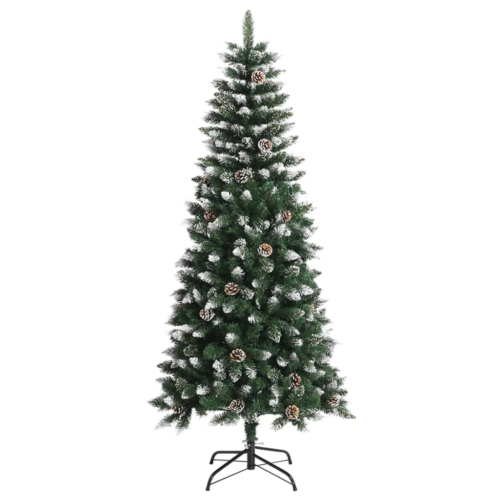 zöld PVC műkarácsonyfa állvánnyal 150 cm