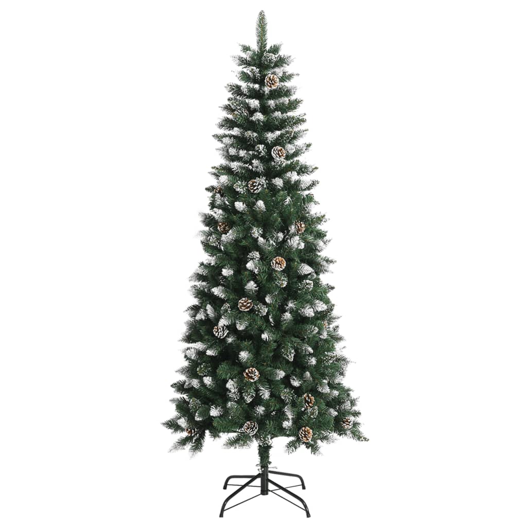 zöld PVC műkarácsonyfa állvánnyal 180 cm