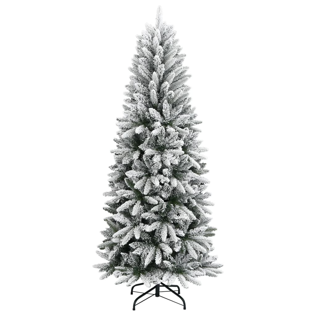 PVC és polietilén műkarácsonyfa pelyhes hóval 180 cm