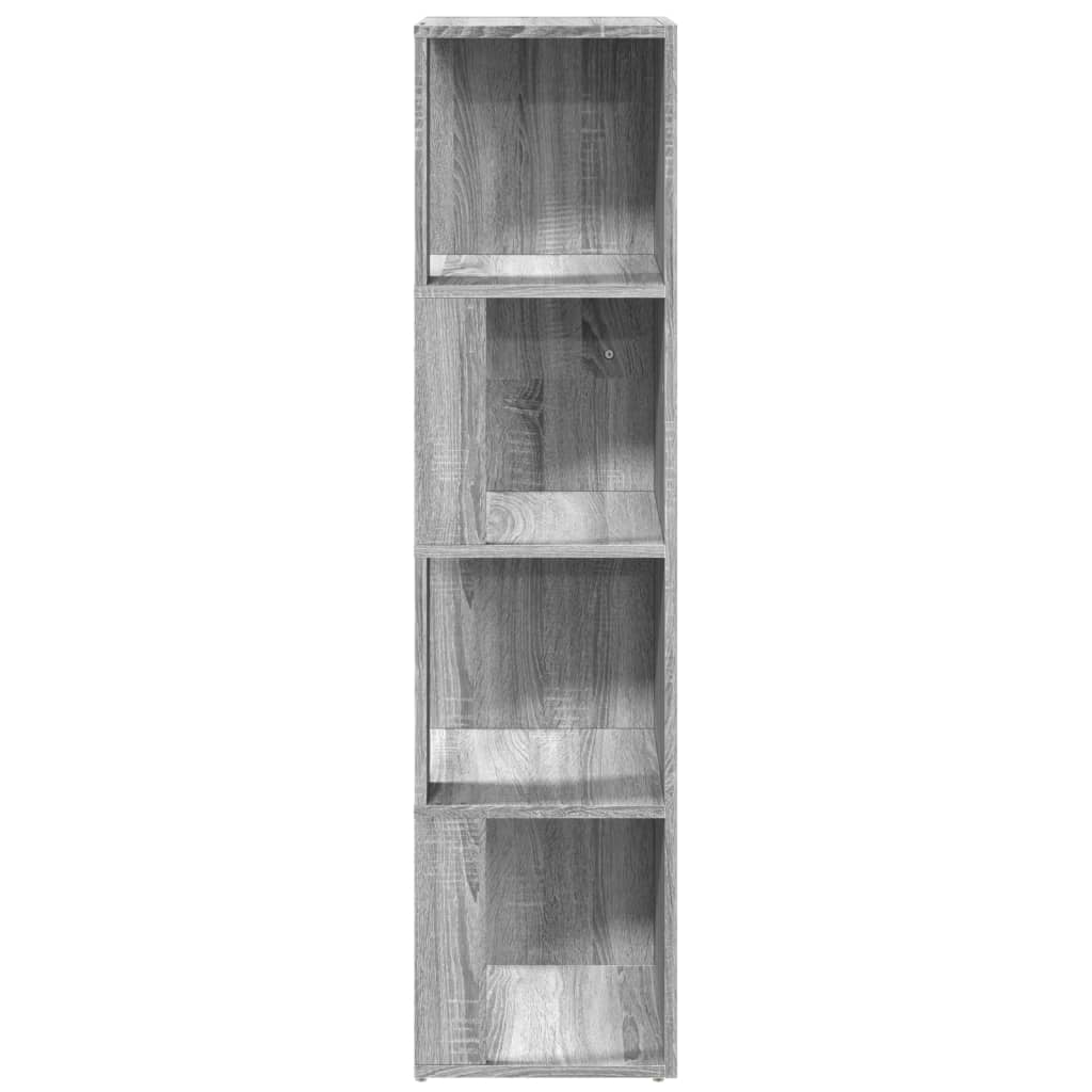 szürke sonoma színű szerelt fa sarokszekrény 33 x 33 x 132 cm