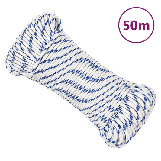 fehér polipropilén hajókötél 5 mm 50 m