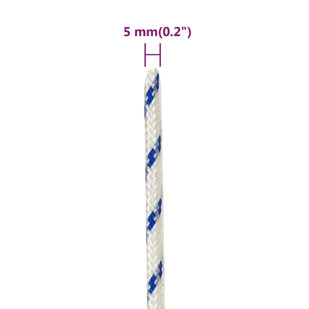 fehér polipropilén hajókötél 5 mm 50 m