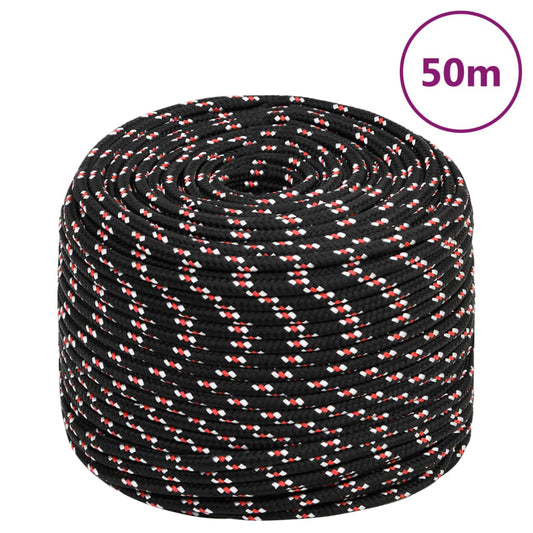 fekete polipropilén hajókötél 6 mm 50 m