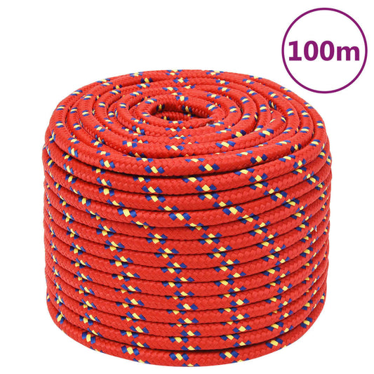 piros polipropilén hajókötél 14 mm 100 m