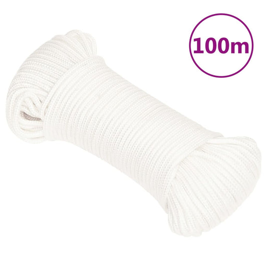 teljesen fehér polipropilén hajókötél 5 mm 100 m