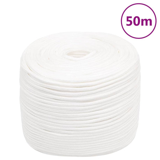teljesen fehér polipropilén hajókötél 10 mm 50 m